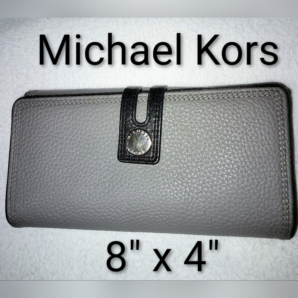Michael Kors Leather Bifold Wallet 8" X 4"